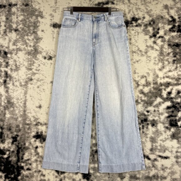 Everlane The Summer Wide Leg Jean Womens Size 30x28 Light Wash - Picture 1 of 16